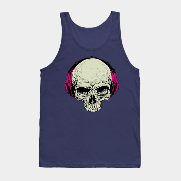 headphone skull Tank Top by Spectrum